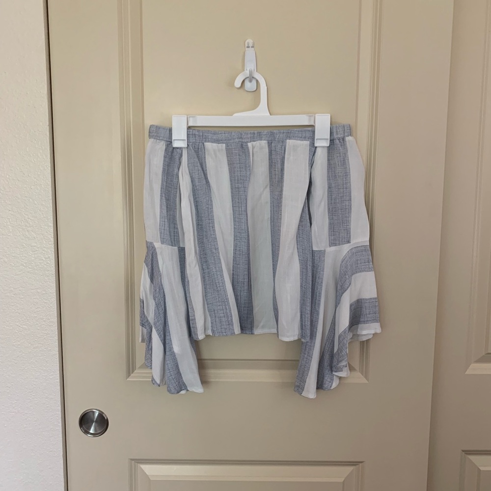 LF Striped off the shoulder top